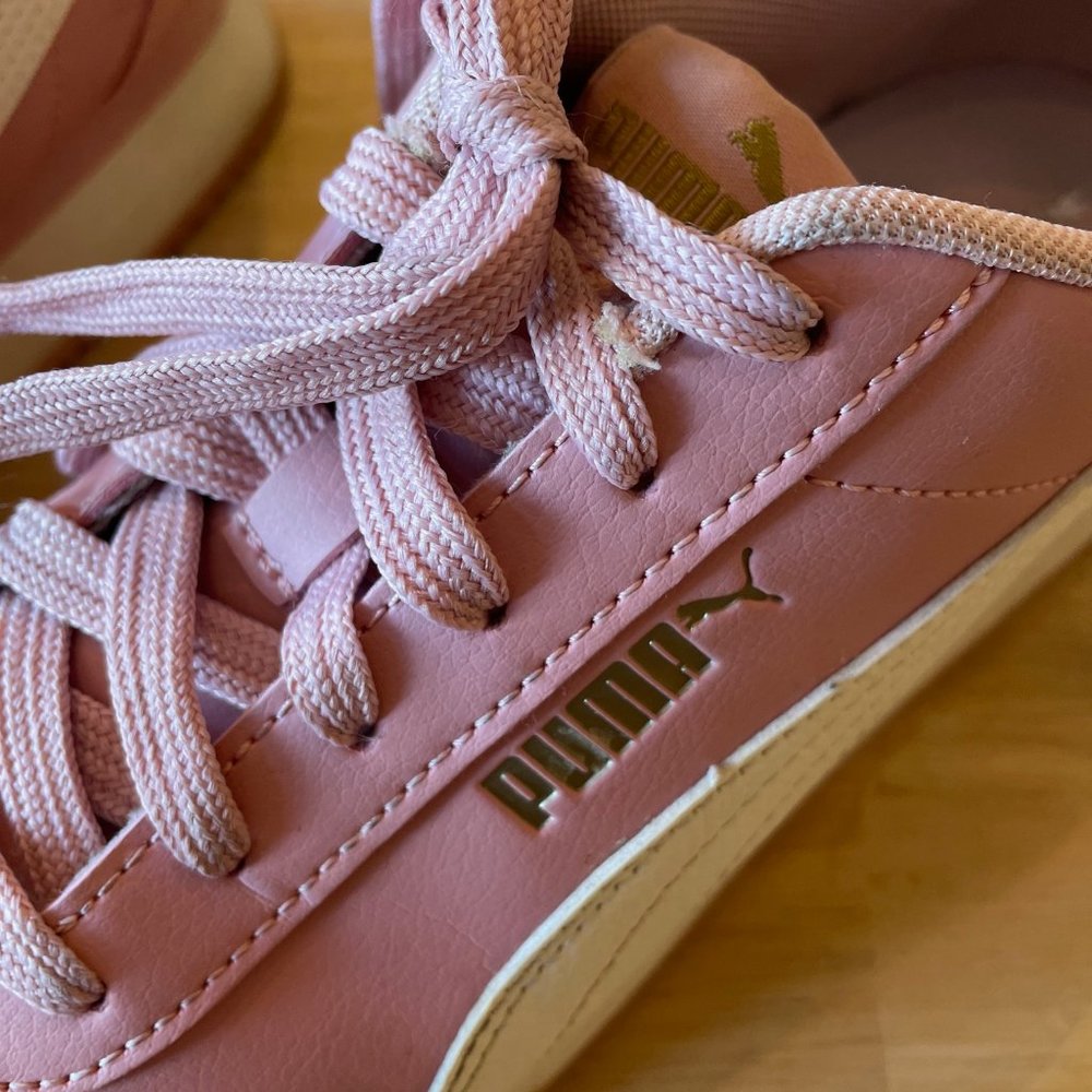 Bubblegum Pink Puma Tennis Shoes